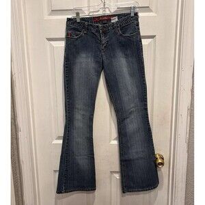 MUDD Vintage Y2K Faded Low Rise Flare‎ Jeans Size 5 Grunge 90’s Festival